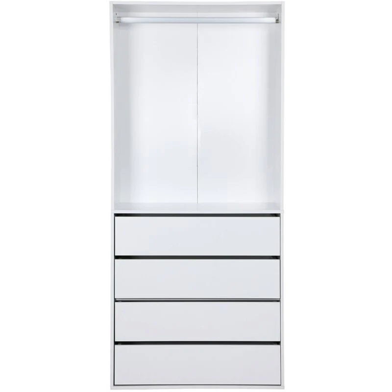 Armoire Vinci Chêne avec 4 tiroirs et 1 penderie naturel - Image 4
