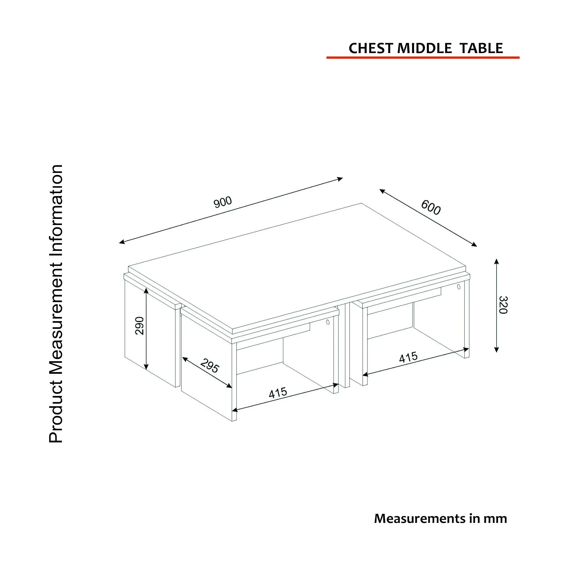 Ensemble Meuble TV+ Table basse + 2 tables d'appoint - Image 6