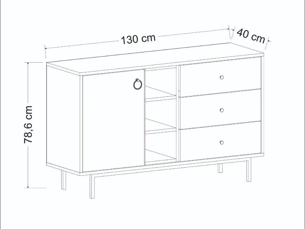 Ensemble BARS  Anthracite (Console+Meuble TV +Table Basse) - Image 9