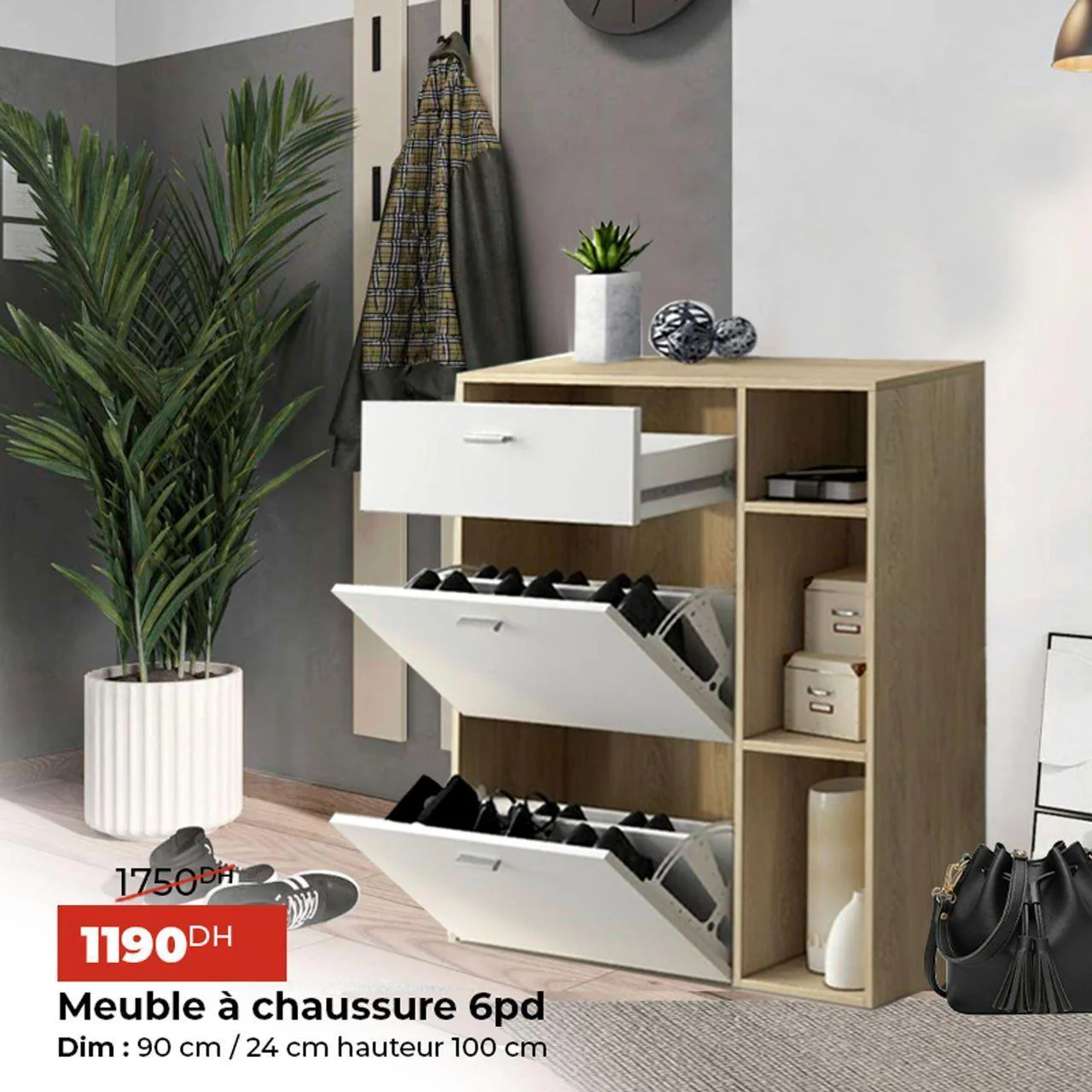 Meuble à chaussures 6pd - Image 4