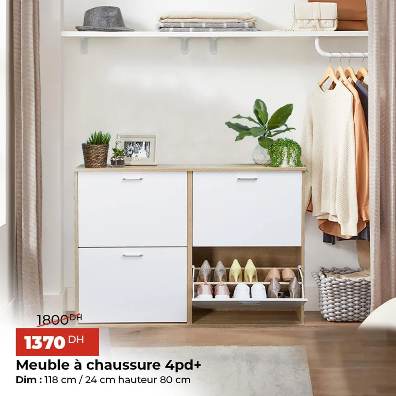 Meuble à chaussures 4pd+ - Image 3