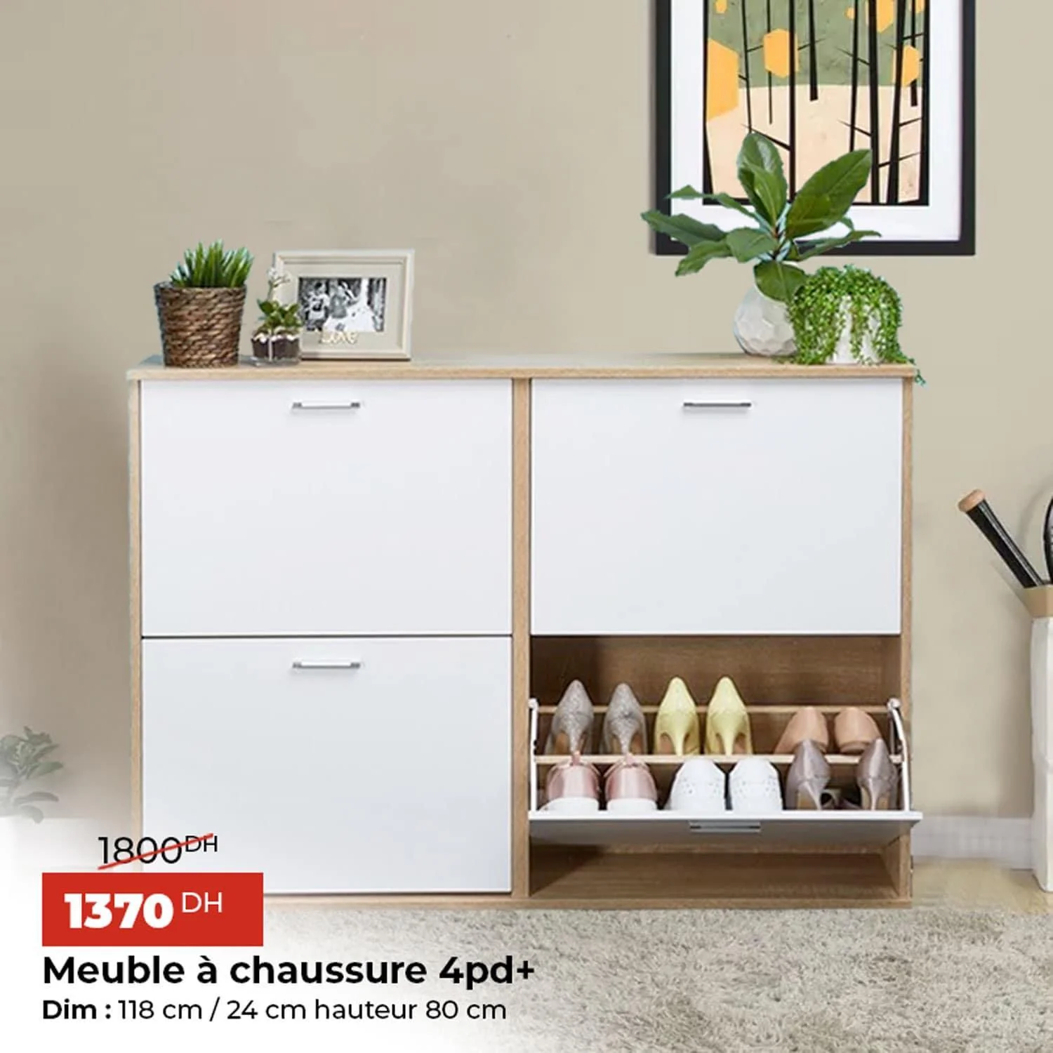Meuble à chaussures 4pd+ - Image 5