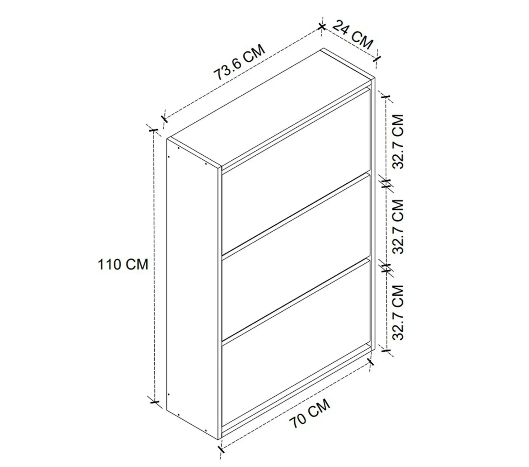 Meuble à chaussures DAYF - Chêne et blanc - Image 5