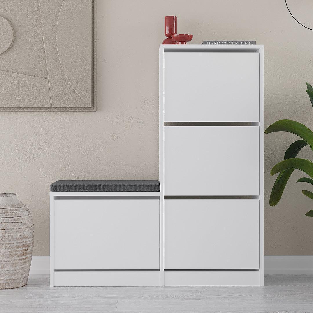 Meuble chaussures DUDE à 4 compartiments avec assise - Image 4