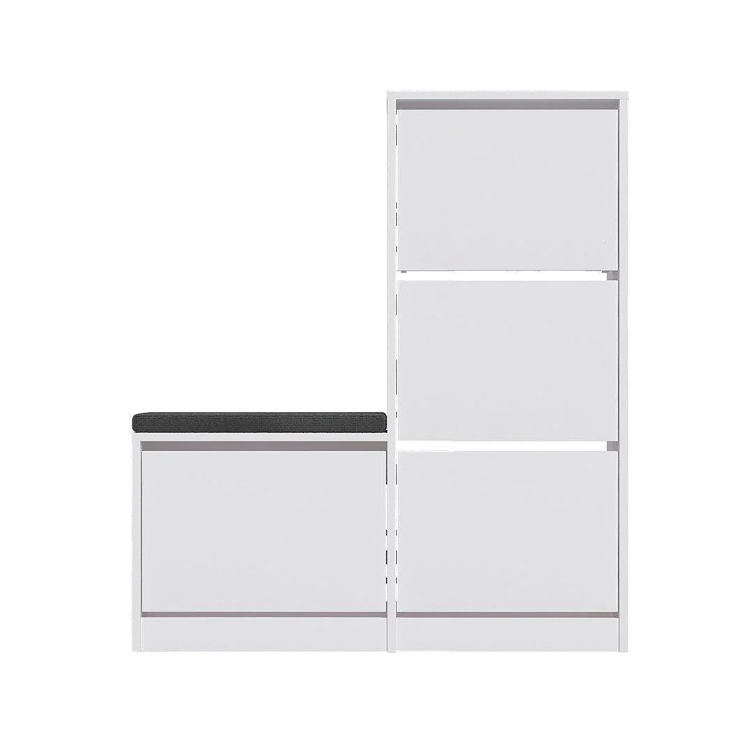 Meuble chaussures DUDE à 4 compartiments avec assise - Image 6