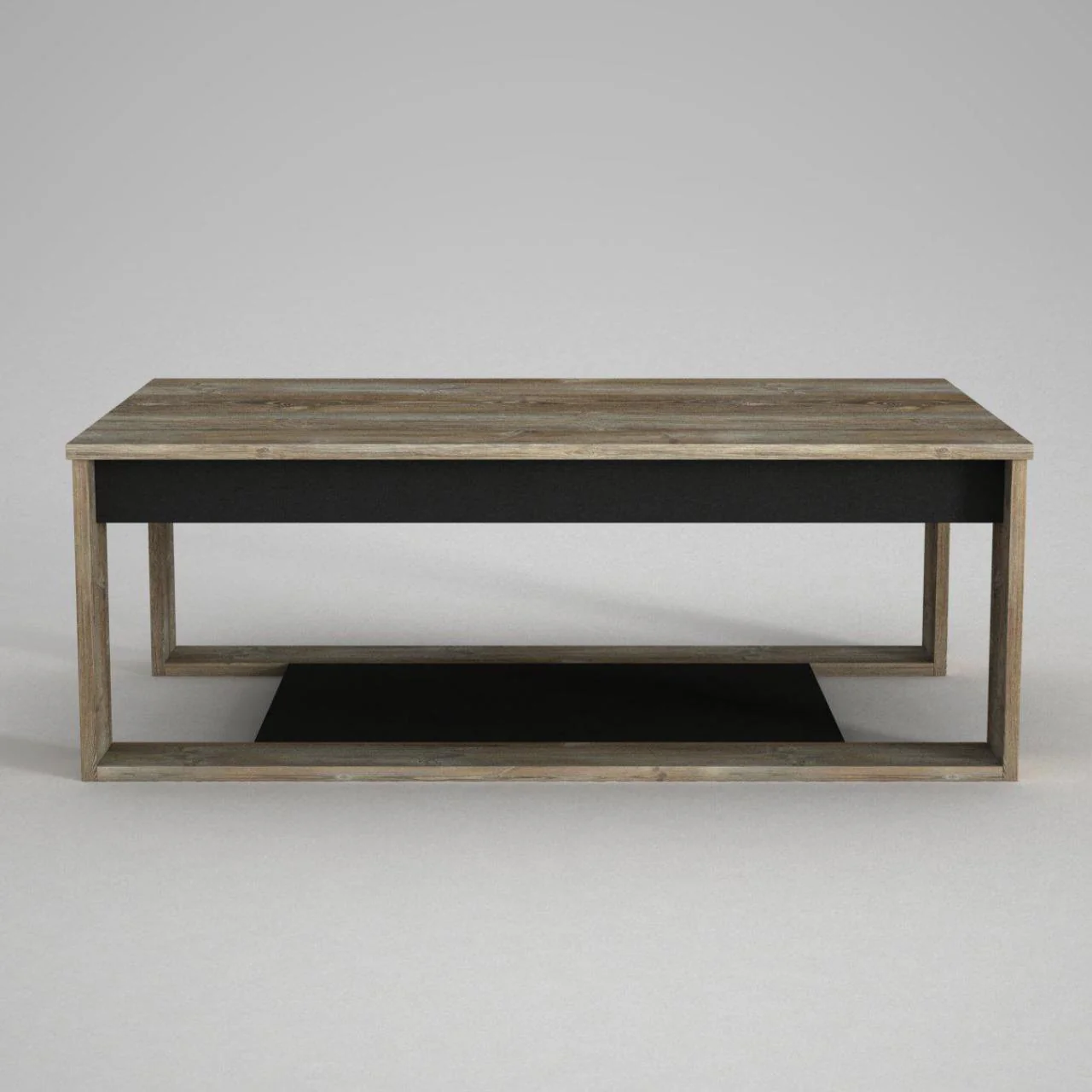 Table Basse COSTA 110cm - Motif Bois Chêne Gris - Salon et séjour - Image 4